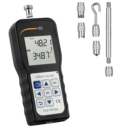 Pce Instruments Digital Force Gauge, 0.5 to 50 N PCE-FM 50N